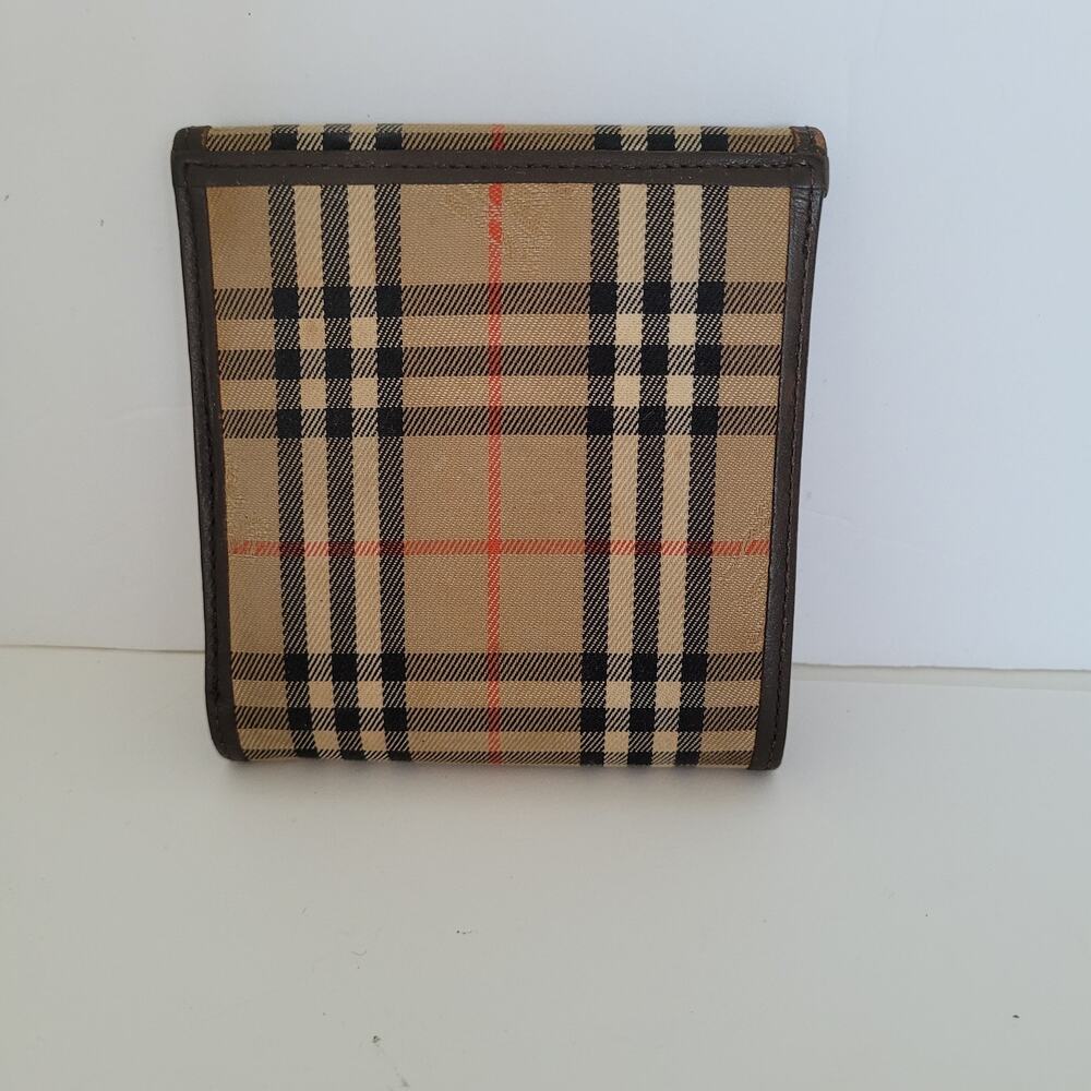 Vintage Burberrys Nova Check Bifold Wallet Coin Purse Classic Plaid Brown - Picture 2 of 14